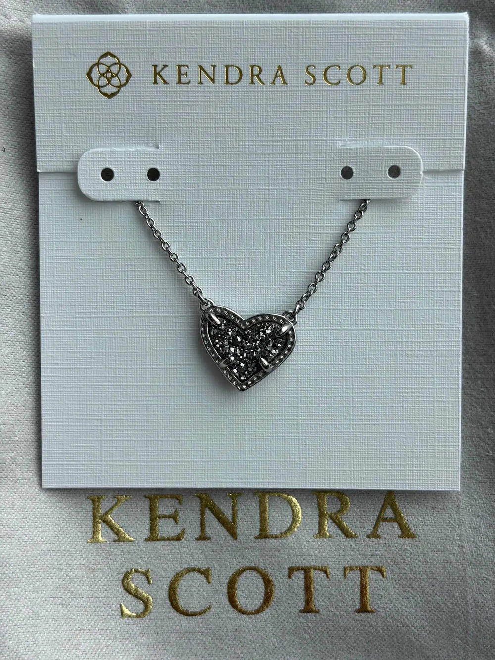 Kendra Scott Black Heart Pendant Necklace